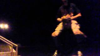 Shoulder riding on skateboard!