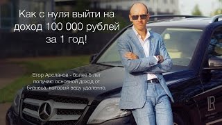 Как с нуля выйти на доход 100000 рублей за 1 год