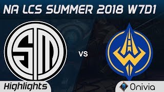 TSM vs GGS Highlights NA LCS Summer 2018 W7D1 Team Solo Mid vs Golden Guardians by Oniviamp4
