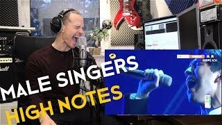 VOCAL COACH REACTS TO MALE SINGERS HIGH NOTES