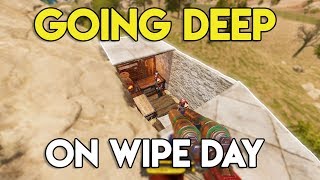 GOING DEEP on wipe day for INSANE loot! - Rust Survival #28