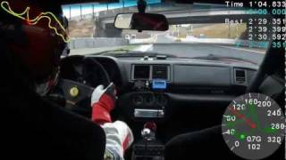 20120222鈴鹿サーキットF355インカーGPSロガー動画