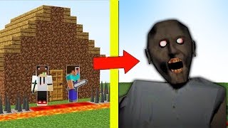 НУБ и ПРО ЗАЩИЩАЮТ СВОЙ ДОМ ОТ МОНСТР ГРЕННИ В МАЙНКРАФТ НУБ ПРОТИВ MINECRAFT ТРОЛЛИНГ ЛОВУШКА Мульт