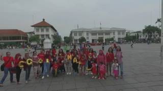 Percobaan pake drone di kota tua