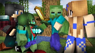 Zombie Life 22 : Secret Zombie Rescues a Pretty Girl- Minecraft Sad Animation