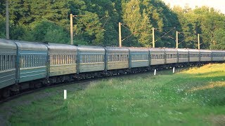 Путешествие на поезде. Житомирская область, вид из окна поезда №099К