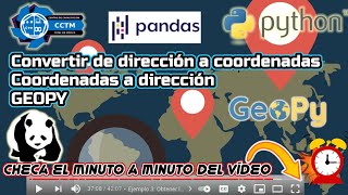 + ¿Cómo convertir de dirección a coordenadas y viceversa? | Geopy, Nominatim | Pandas|Python