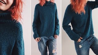 Мастер-класс ? Сшивной свитер с рукавом погоном ? #kotikova_sweater описание