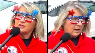 MAGA Lady Realizes How STUPID She Sounds In Real-Time