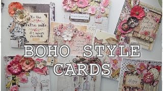 8 Boho Style Cards Tutorial ♡ Maremi's Small Art ♡