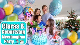 Claras 8. Geburtstag ? Strahlende Augen & Geschenk auspacken! Meerjungfrau Party Torte | Mamiseelen