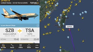 SPAR19 Flightradar полет Пелоси на Тайвань