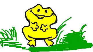 Yellow Frog Drawing & Coloring Pages For Kids, Toddlers | Рисуем лягушку, раскраски
