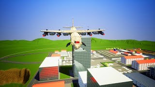 Lego Airplane Falls Crazy Crashes #1 - Brick Rigs