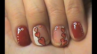 Сердечки. Маникюр на день Святого  Валентина/ 2015 Valentine's Day Nail Art