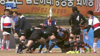 [2017 전국춘계럭비 리그전] 중등부 4강 사대부중vs양정중 (2017.3.21) 전반 경산생활체육공원