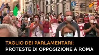 Referendum sul taglio dei parlamentari, opposizione in piazza a Roma per il no
