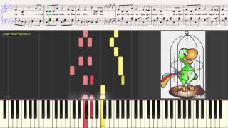 Солнечный зайчик (Ноты и Видеоурок для фортепиано) (piano cover)