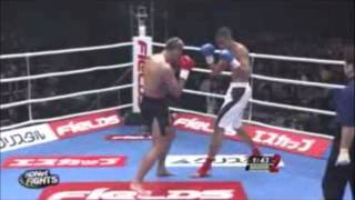 peter grahams rolling thunder vs badr hari`s spinning heel kick!!