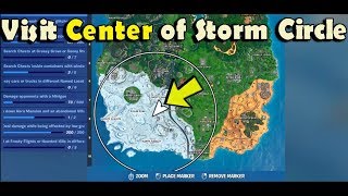 Visit the center of storm circle - Fortnite season 10 Storm Racer Challenges 2019