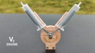 V2 - Double Cylinder Engine Using Syringe