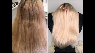 Brassy to nice Blonde. Тонирование ранее осветлённых волос.