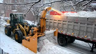 DETAILED SNOW REMOVAL OPERATION IN MONTREAL CANADA