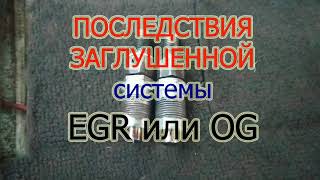 Последствия заглушенного EGR