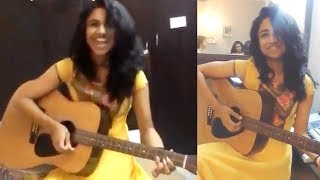 Meenakshi Dileep Playing Guitar - Viral Video
