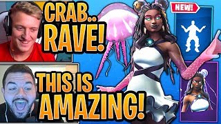 Streamers React to *NEW* "STARFISH" Skin, "CRABBY" Emote & "MAN O' WAR" Glider! - Fortnite