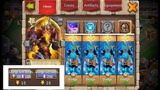Rolling Perfect 5* DODGE Traits For Phantom King CRAZY Castle Clash