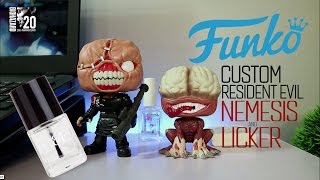 DIY Custom Resident Evil Funko Pop Nemesis and Licker NAIL POLISH!!!