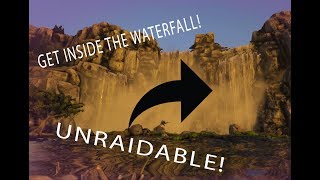(PATCHED) GET INSIDE THE WATERFALL! ANOTHER UNRAIDABLE BASE! | ARK Survival Evolved