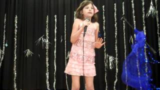 10 year old girl forgets lyrics of "Popular" in talent show, but still ends on high note