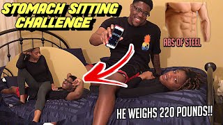 STOMACH SITTING CHALLENGE! (I SMASHED HER) #challenge #stomachsittingchallenge