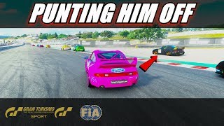 Gran Turismo Sport Punting Him Off - FIA Nations Podium Battle
