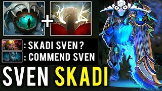 WTF NEW META 7.12 SKADI SVEN 100% Slow Crazy Comeback Gameplay by gattu Dota 2