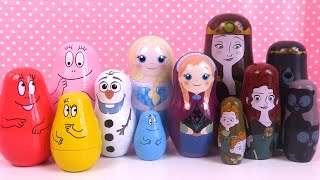 Poupées Gigognes Russes Barbapapa Reine des neiges Nesting dolls