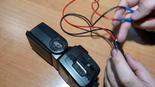 Как разрядить конденсатор внешней вспышки лампочкой на 220 V 15 W на примере Nikon SB-600