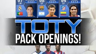 FIFA 13 | Ultimate Team | TOTY Pack Opening! Messi, Ronaldo, Falcao + GIVEAWAY!