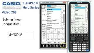 ClassPad Help 203 - Solving Linear Inequalities