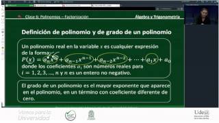 Clase 6 Polinomio Factorización   Andrés Galvis 8 am