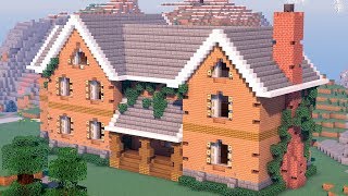 БОЛЬШОЙ КРАСИВЫЙ ОСОБНЯК в Майнкрафт - Как построить дом Minecraft