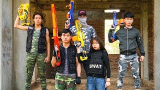 Nerf Games: NAVY MAN Nerf Guns Traitor S.W.A.T Rescue young girl Nerf War