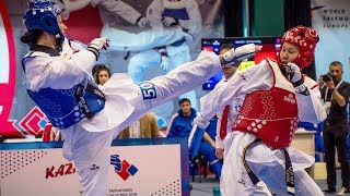 Nur Tatar (TUR) vs Polina Khan (RUS). European Taekwondo Championships Kazan-2018