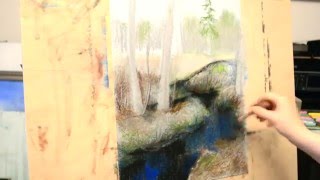 Сеанс пастельной живописи №2. Лесной ручей.