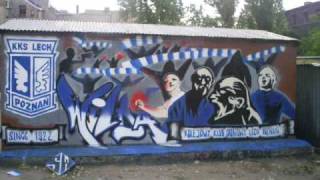 Graffiti: Lech Poznań - "Niebiesko-biały Poznań"