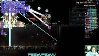 Terraria Tanking Moon Lord while AFK