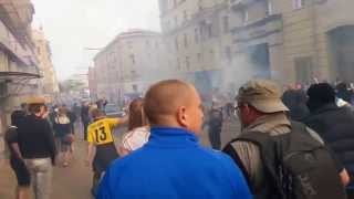 Марш ультрас Харьков-Днепр.27.04.2014 Воины света