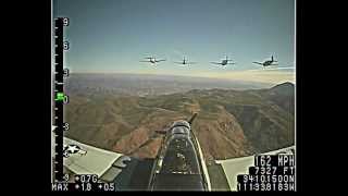 Tail Cam T-34 Formation 7 ship flight to Peyson, AZ
